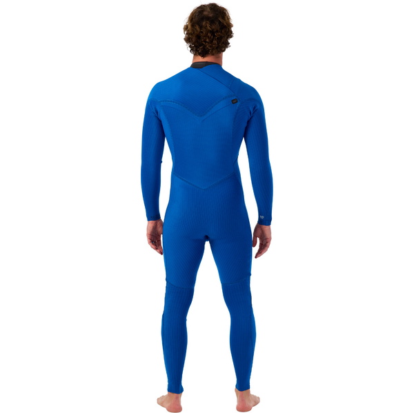2025 O'Neill Mens Hyperfreak 5/4+mm Chest Zip Wetsuit 5345 - Black / Tempered Steel